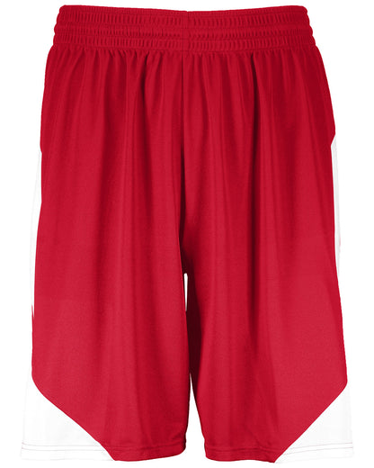 Augusta Sportswear Adult Step-Back Basketball Short RED WHITE