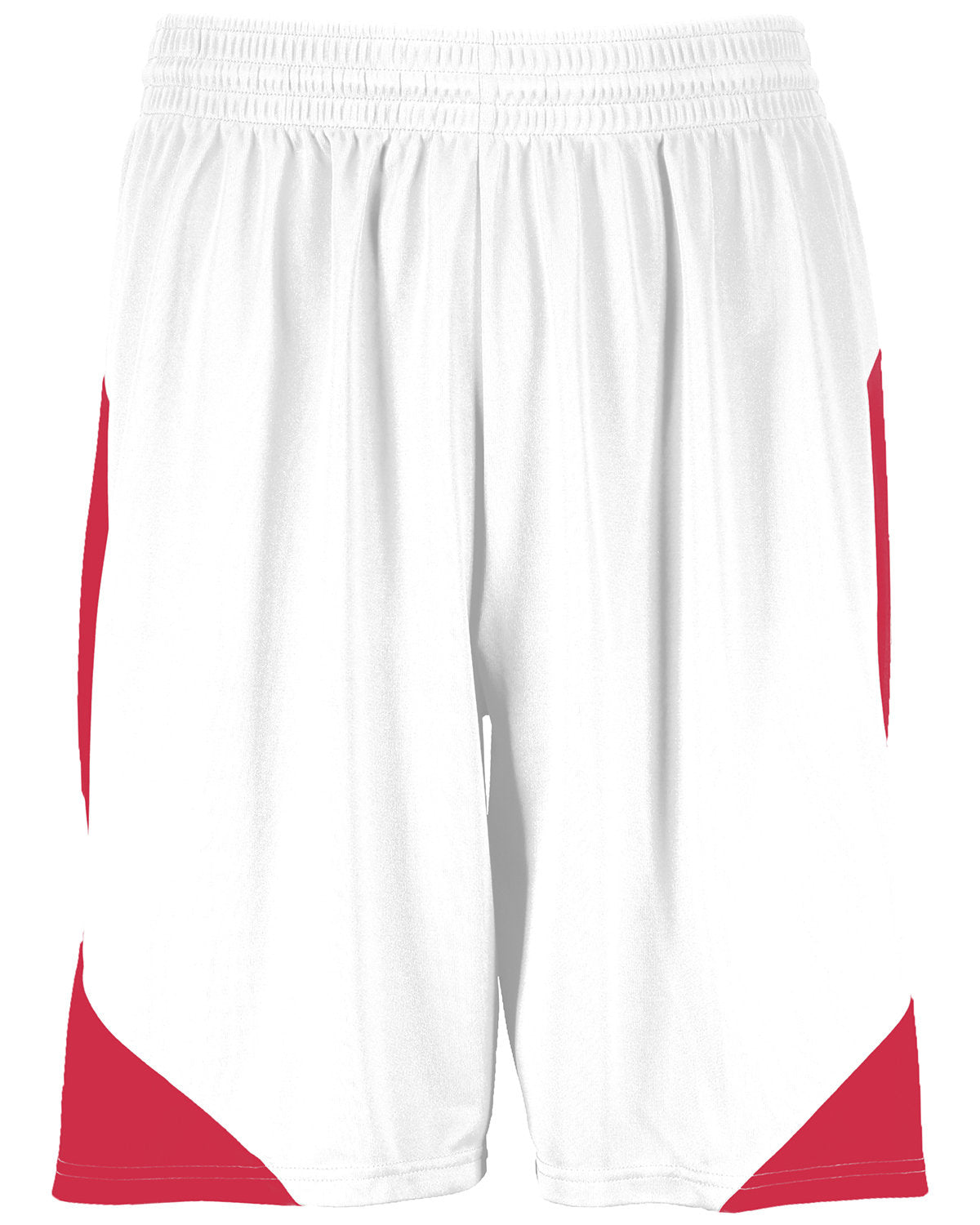 Augusta Sportswear Adult Step-Back Basketball Short WHITE RED