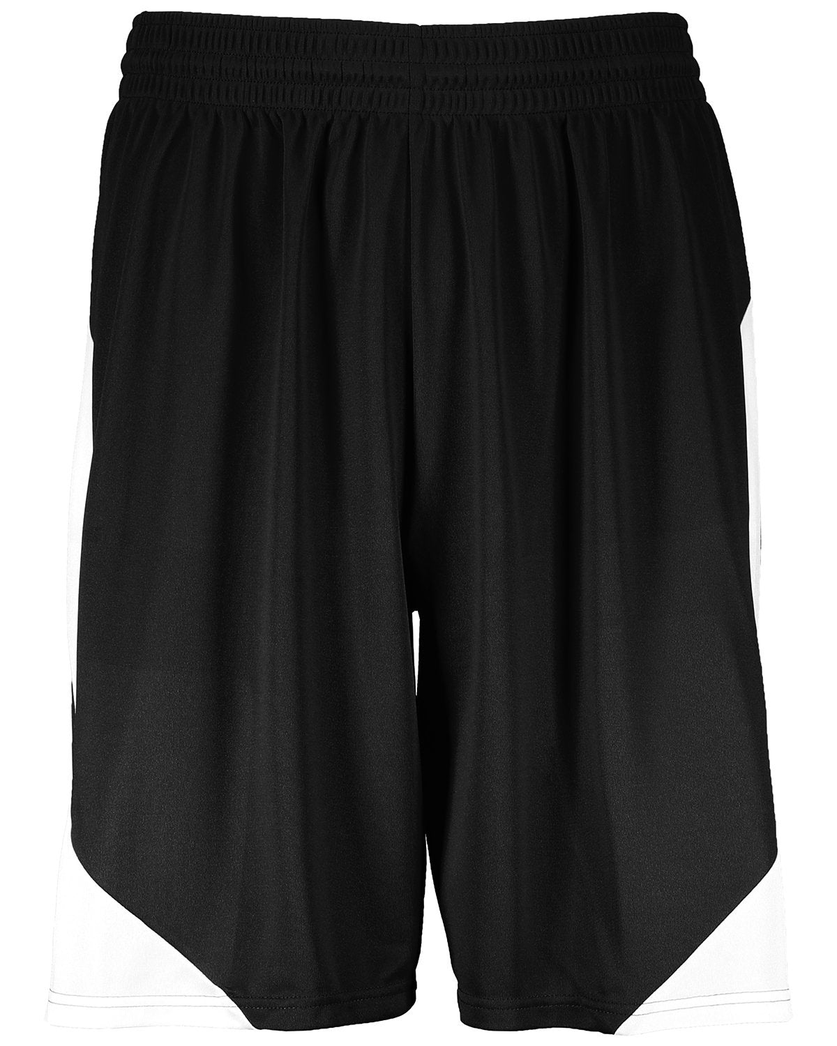 Augusta Sportswear Adult Step-Back Basketball Short BLACK WHITE