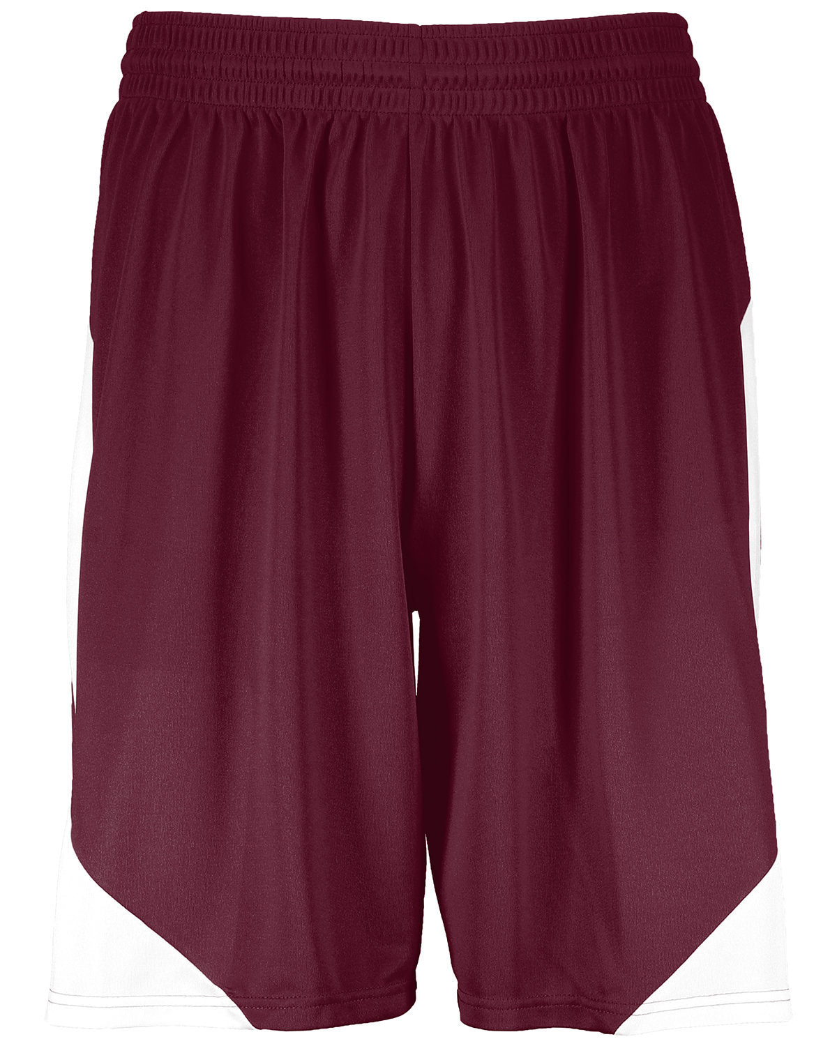 Augusta Sportswear Adult Step-Back Basketball Short MAROON WHITE