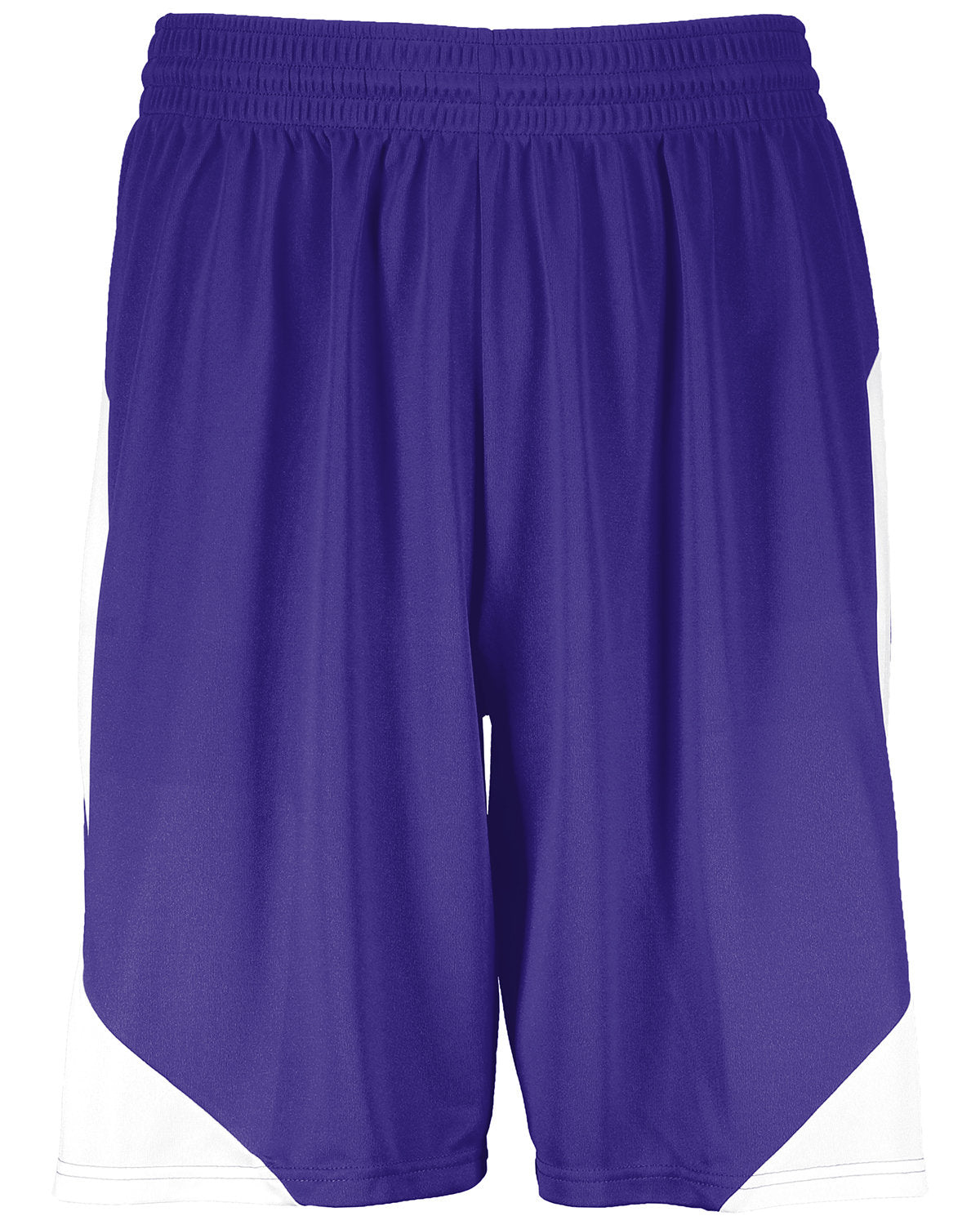 Augusta Sportswear Adult Step-Back Basketball Short PURPLE WHITE