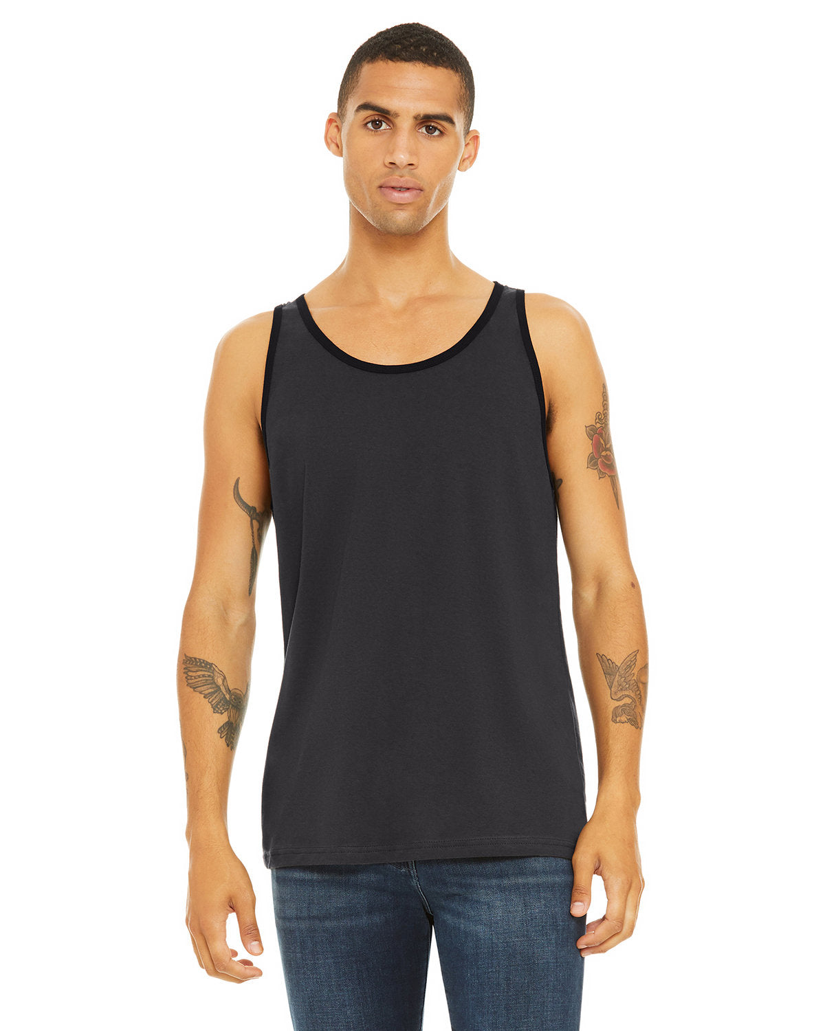 Bella + Canvas Unisex Jersey Tank DARK GRY BLACK