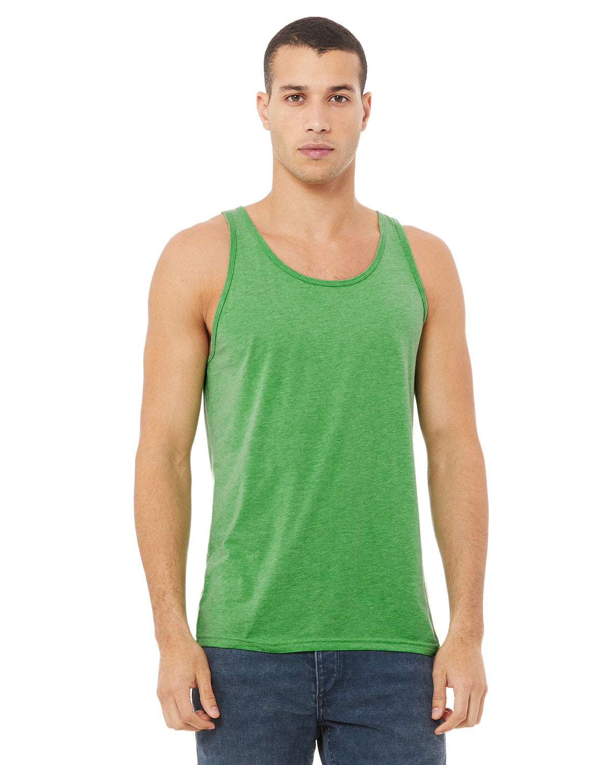 Bella + Canvas Unisex Triblend Tank GREEN TRIBLEND