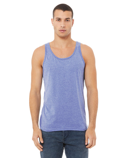 Bella + Canvas Unisex Triblend Tank BLUE TRIBLEND