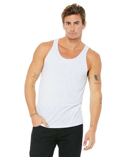 Bella + Canvas Unisex Triblend Tank WHT FLCK TRIBLND