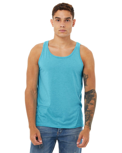 Bella + Canvas Unisex Triblend Tank AQUA TRIBLEND