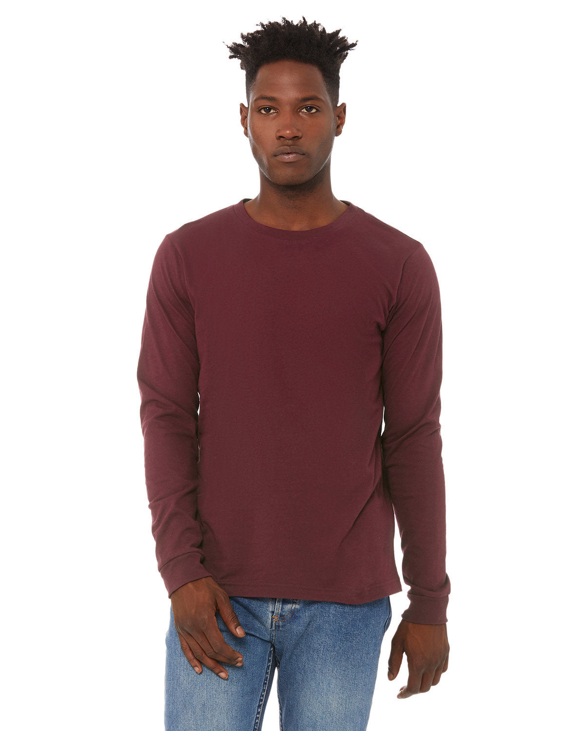 Bella + Canvas Unisex Jersey Long-Sleeve T-Shirt MAROON