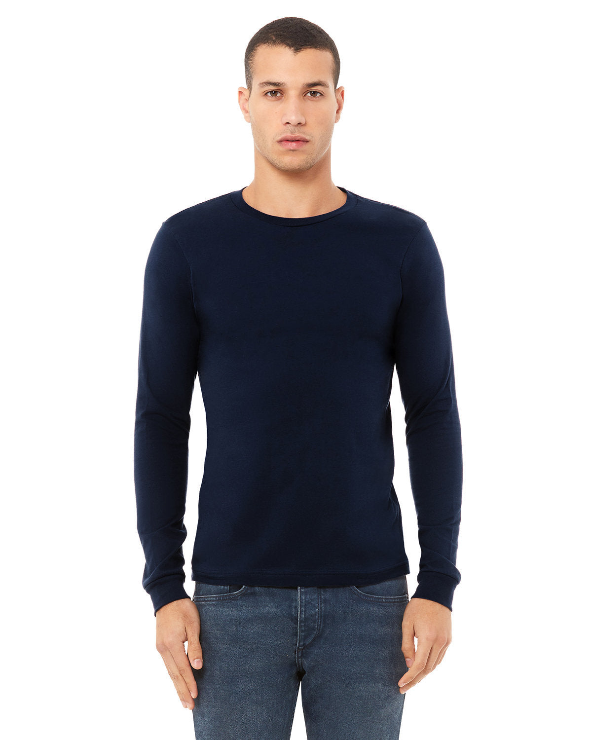 Bella + Canvas Unisex Jersey Long-Sleeve T-Shirt NAVY