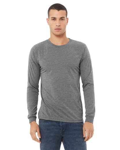 Bella + Canvas Unisex Triblend Long-Sleeve T-Shirt GREY TRIBLEND