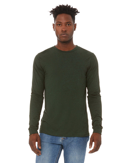 Bella + Canvas Unisex Triblend Long-Sleeve T-Shirt EMERALD TRIBLEND