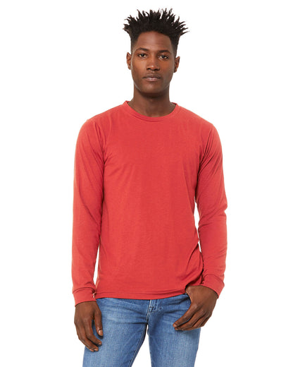 Bella + Canvas Unisex Triblend Long-Sleeve T-Shirt RED TRIBLEND