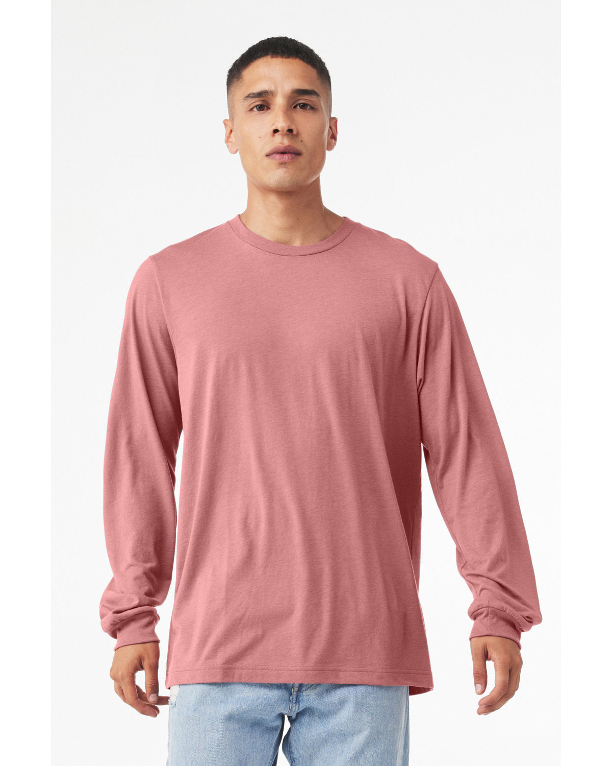 Bella + Canvas Unisex Triblend Long-Sleeve T-Shirt MAUVE TRIBLEND