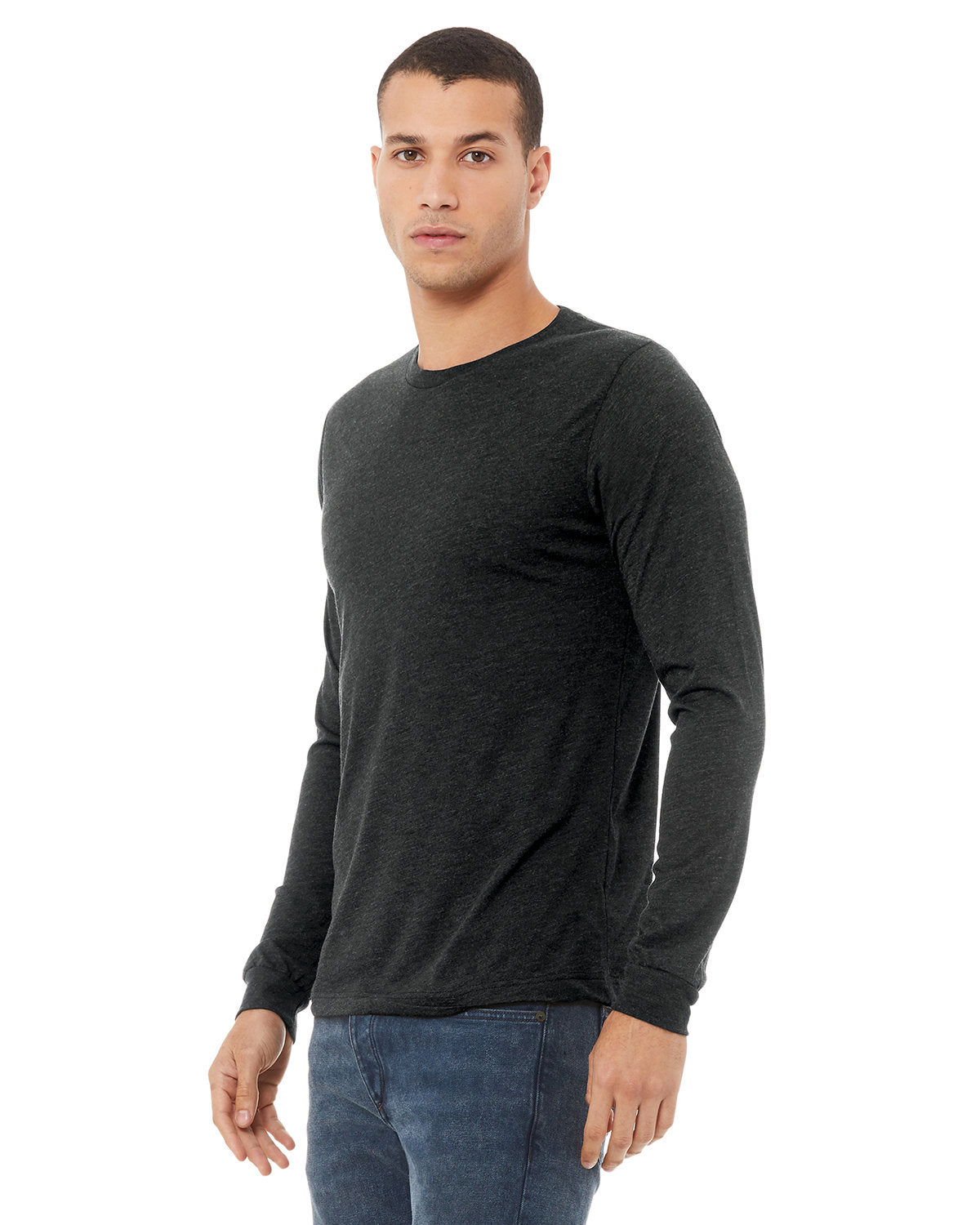 Bella + Canvas Unisex Triblend Long-Sleeve T-Shirt CHRC BLK TRIBLND