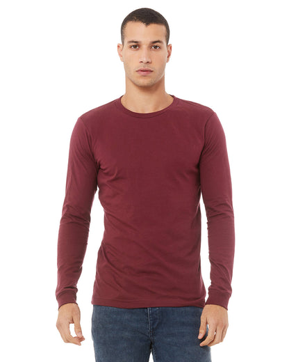 Bella + Canvas Unisex Triblend Long-Sleeve T-Shirt MAROON TRIBLEND