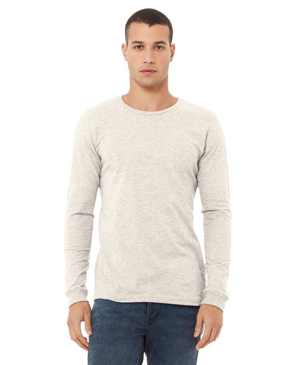 Bella + Canvas Unisex Triblend Long-Sleeve T-Shirt OATMEAL TRIBLEND