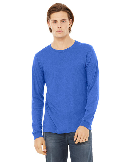 Bella + Canvas Unisex Triblend Long-Sleeve T-Shirt TR ROYAL TRIBLND