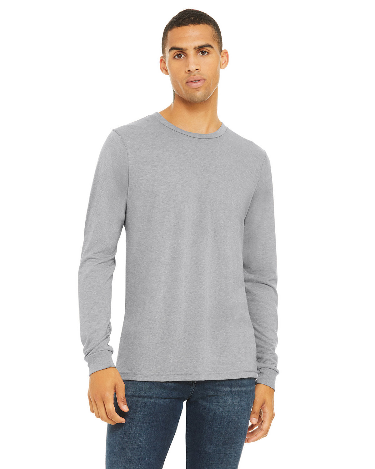 Bella + Canvas Unisex Triblend Long-Sleeve T-Shirt ATH GREY TRIBLND