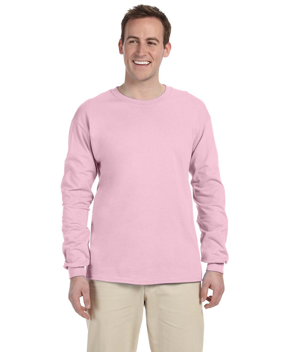 Fruit of the Loom Adult HD Cotton™ Long-Sleeve T-Shirt CLASSIC PINK