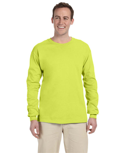 Fruit of the Loom Adult HD Cotton™ Long-Sleeve T-Shirt SAFETY GREEN