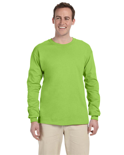 Fruit of the Loom Adult HD Cotton™ Long-Sleeve T-Shirt NEON GREEN