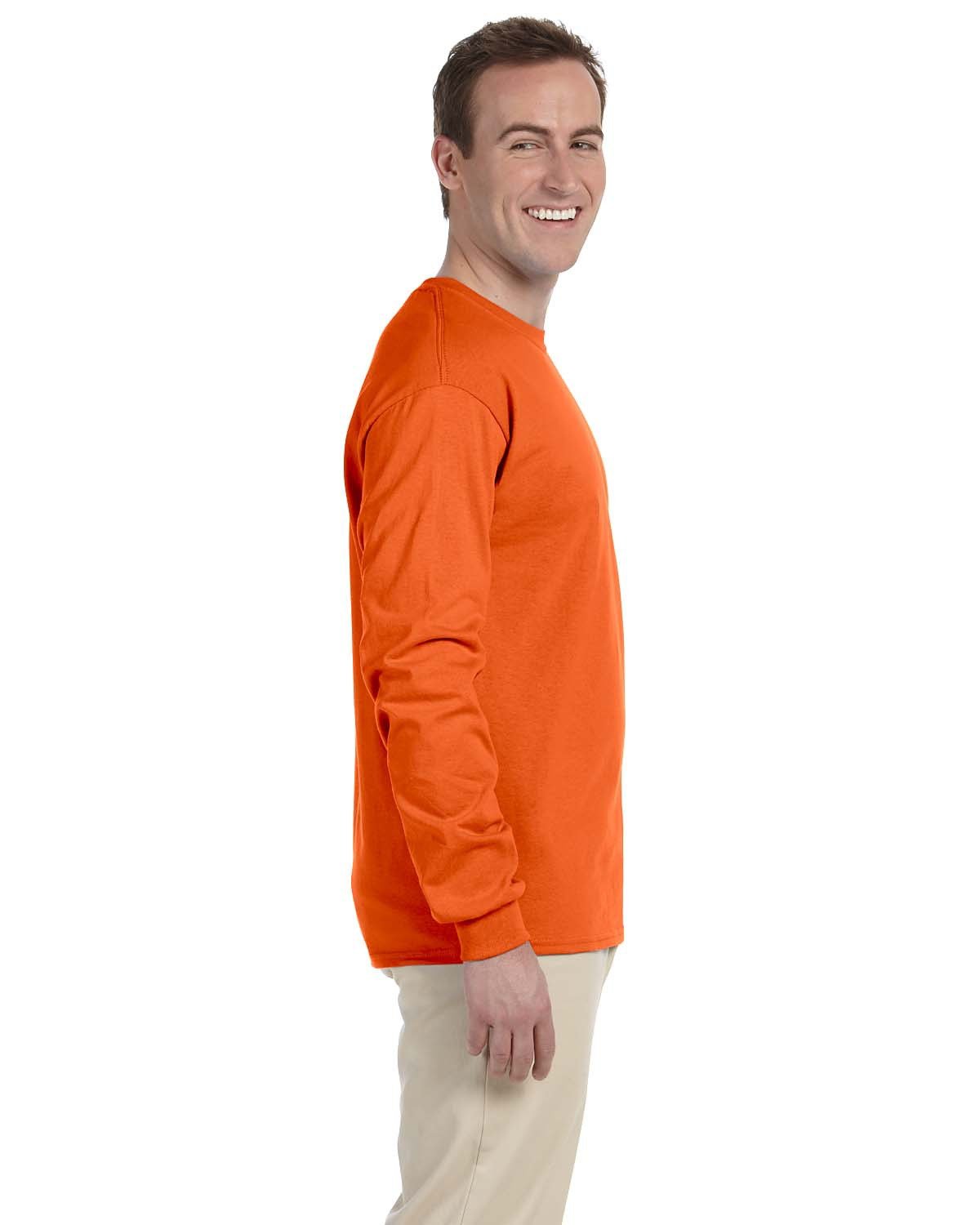 Fruit of the Loom Adult HD Cotton™ Long-Sleeve T-Shirt BURNT ORANGE