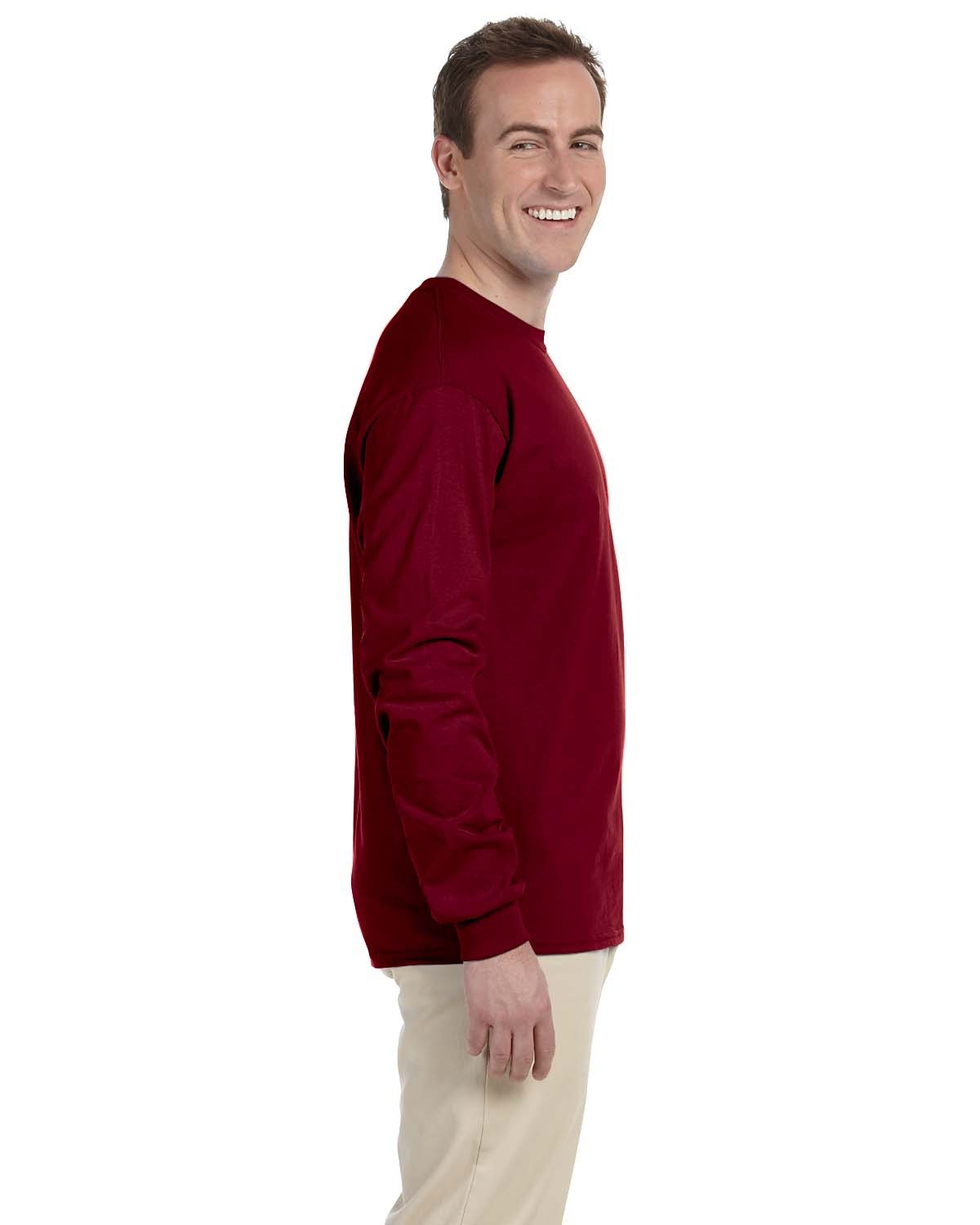 Fruit of the Loom Adult HD Cotton™ Long-Sleeve T-Shirt MAROON