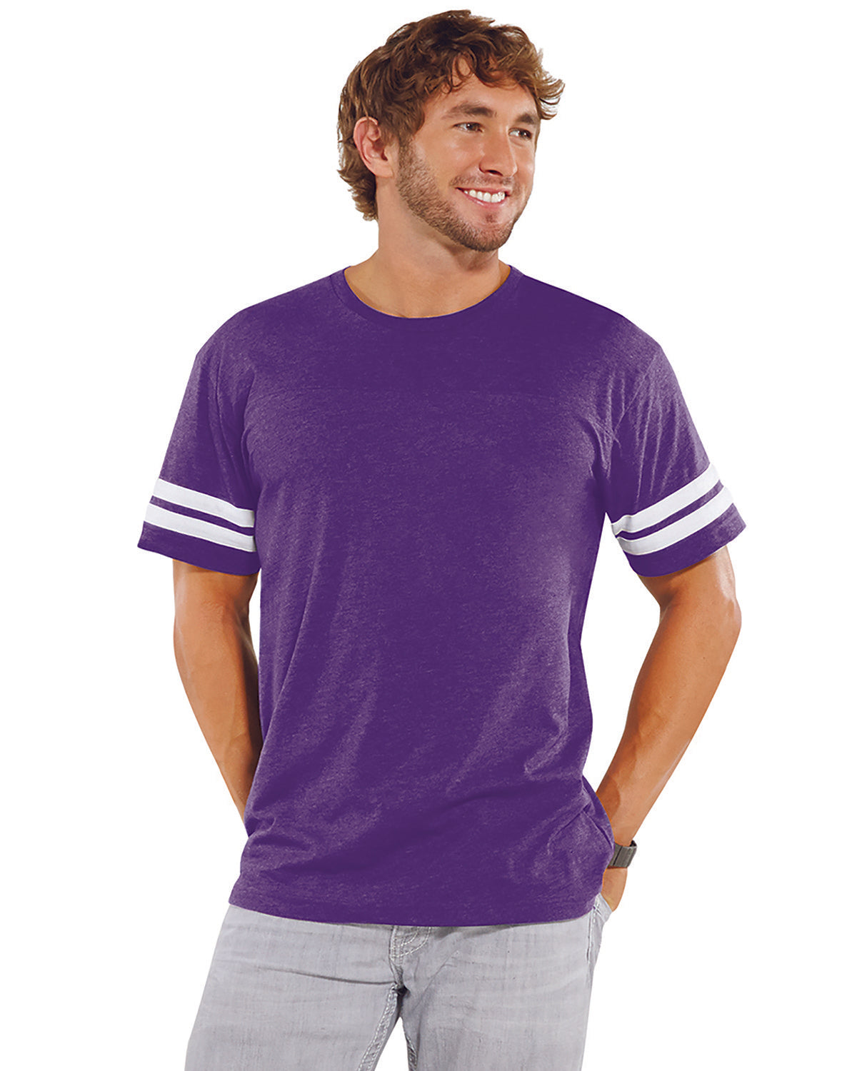 LAT Men's Football T-Shirt VN PURP BLD WH