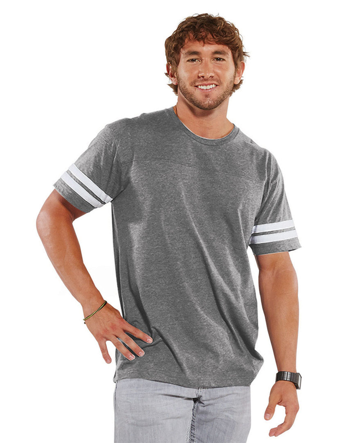 LAT Men's Football T-Shirt VN HTHR BLD WHT