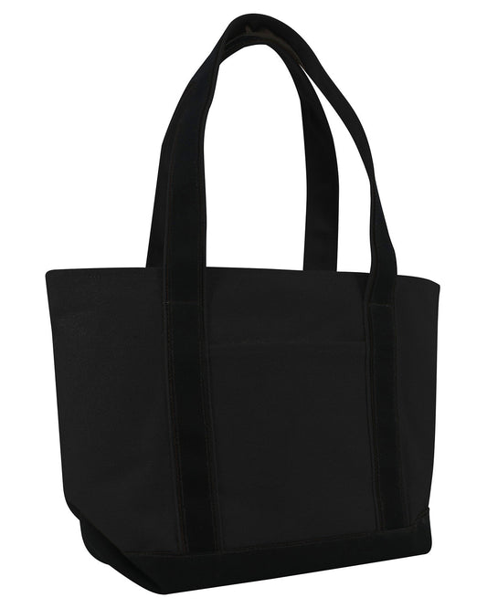 Liberty Bags Windward Large Cotton Canvas Classic Resort Tote BLACK BLACK