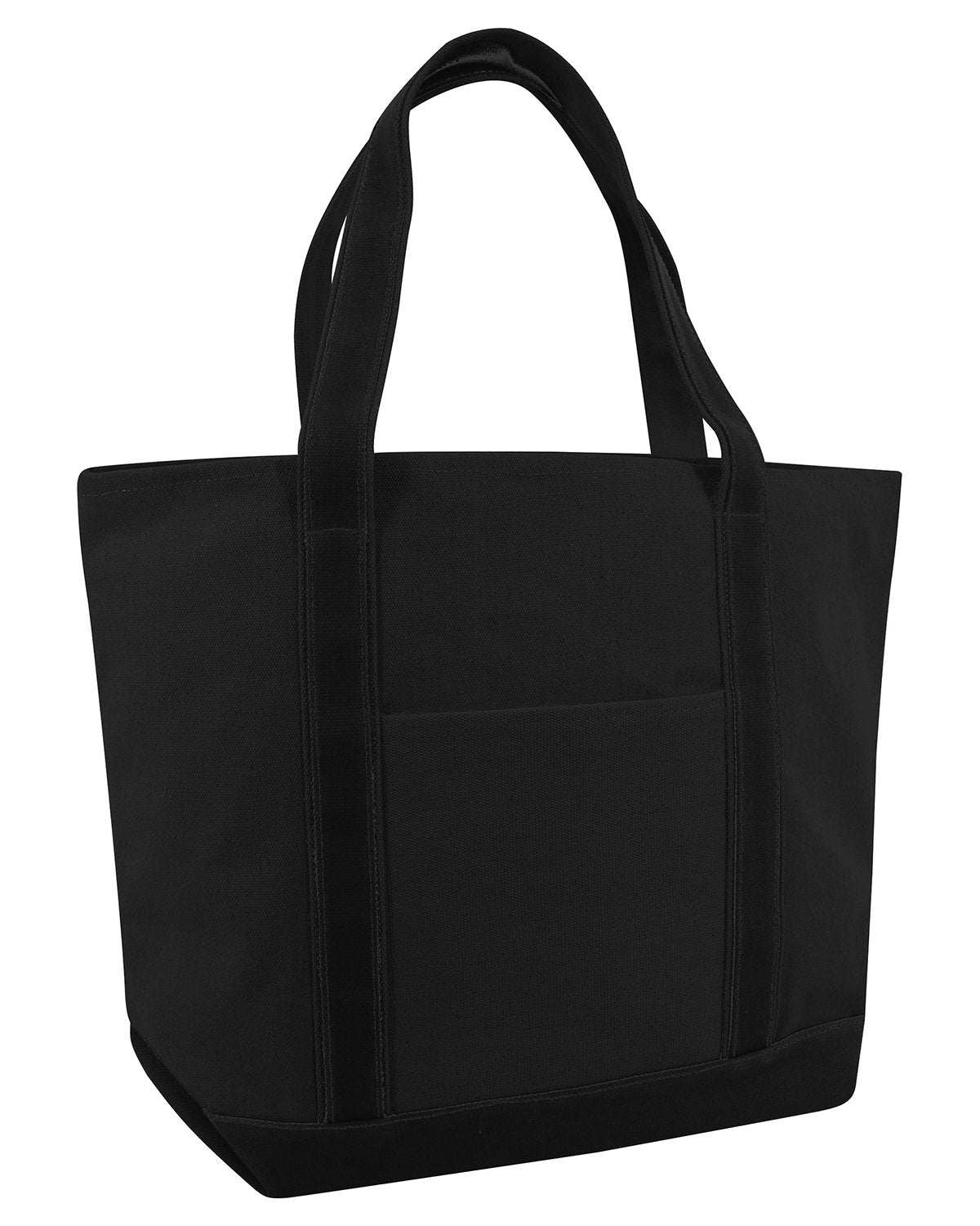 XL Cotton Canvas Resort Tote BLACK BLACK