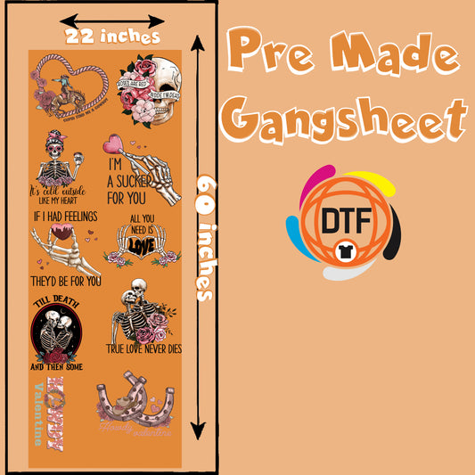 Affectionate Artistry Set Premade DTF Gangsheet