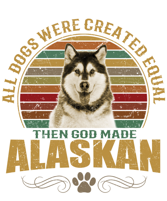 Alaskan Dog Lover Unisex Men’s T-Shirt Ready To Press DTF Transfer