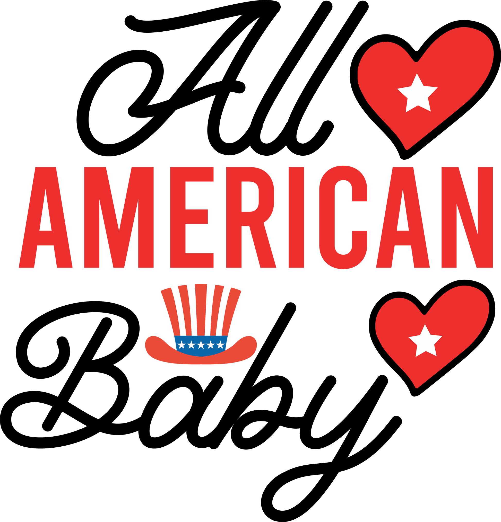 All American Baby - 1042 Ready to Press DTF Transfer  Buy Bulk DTF   