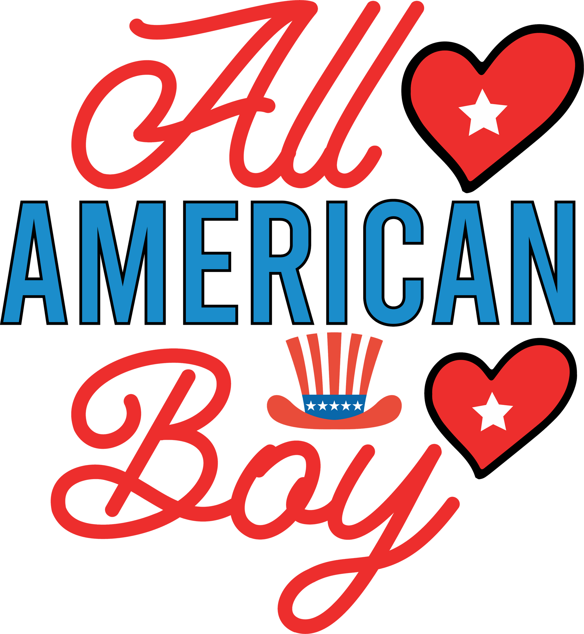 All American Boy - 1043 Ready to Press DTF Transfer  Buy Bulk DTF   