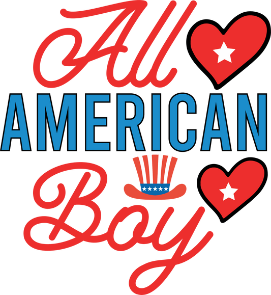 All American Boy - 1043 Ready to Press DTF Transfer  Buy Bulk DTF   