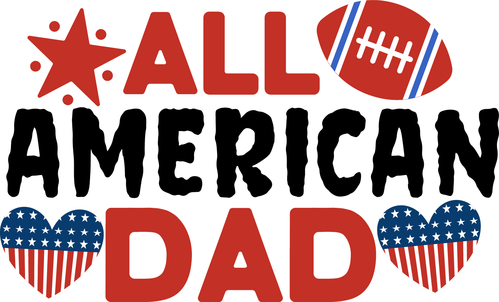 All American Dad - 1049 Ready to Press DTF Transfer  Buy Bulk DTF   