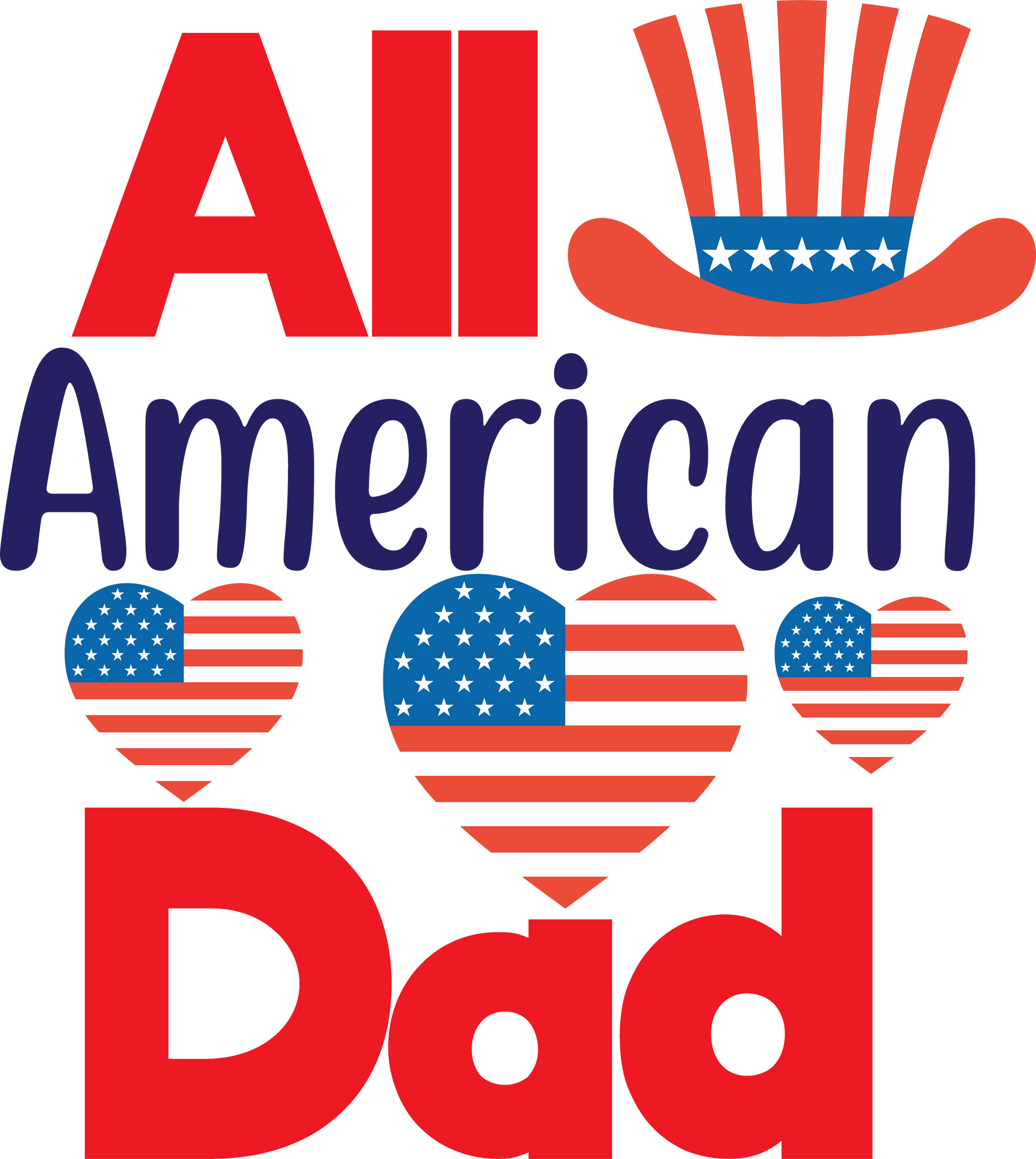 All American Dad - 1047 Ready to Press DTF Transfer  Buy Bulk DTF   