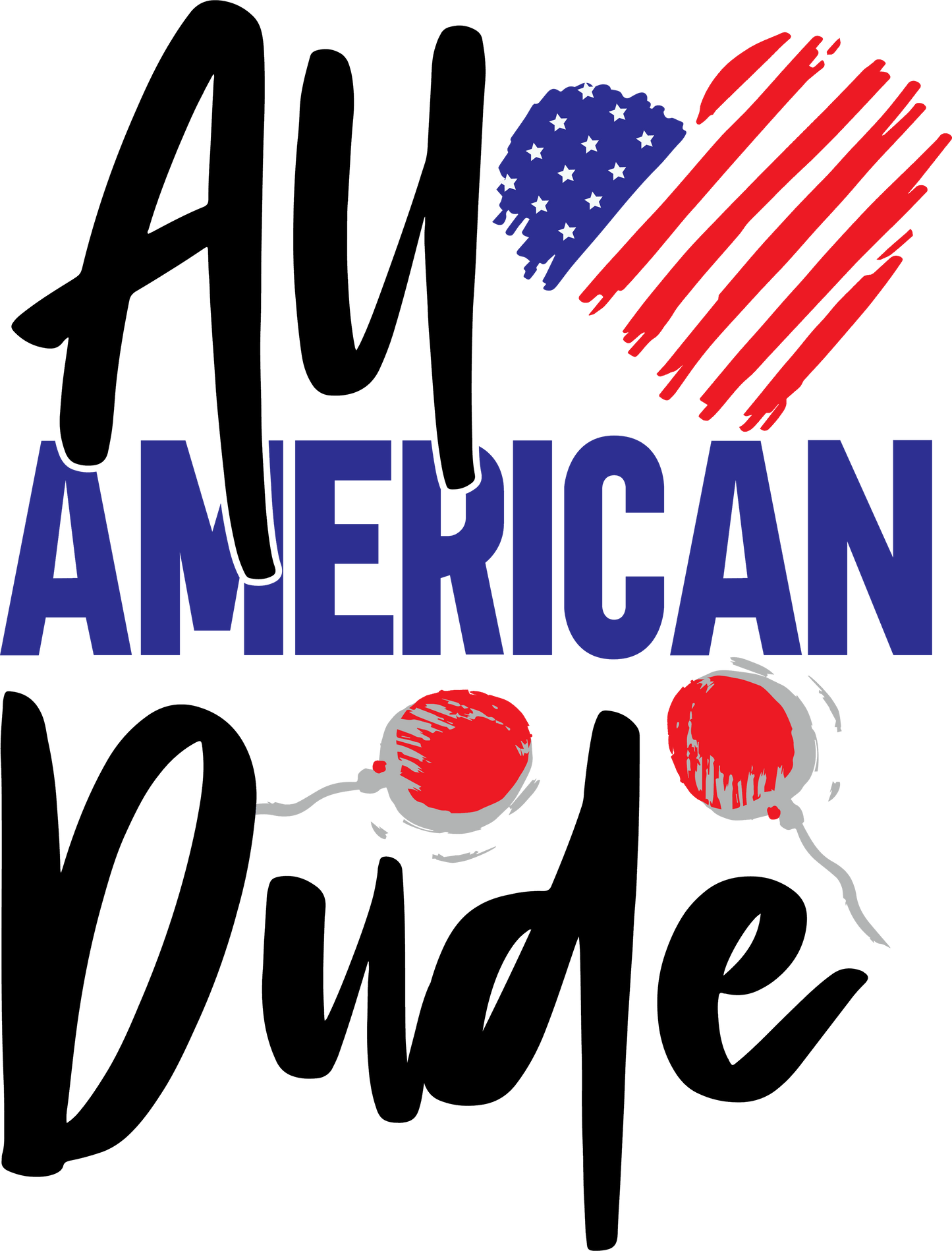 All American Dude - 1051 Ready to Press DTF Transfer  Buy Bulk DTF   