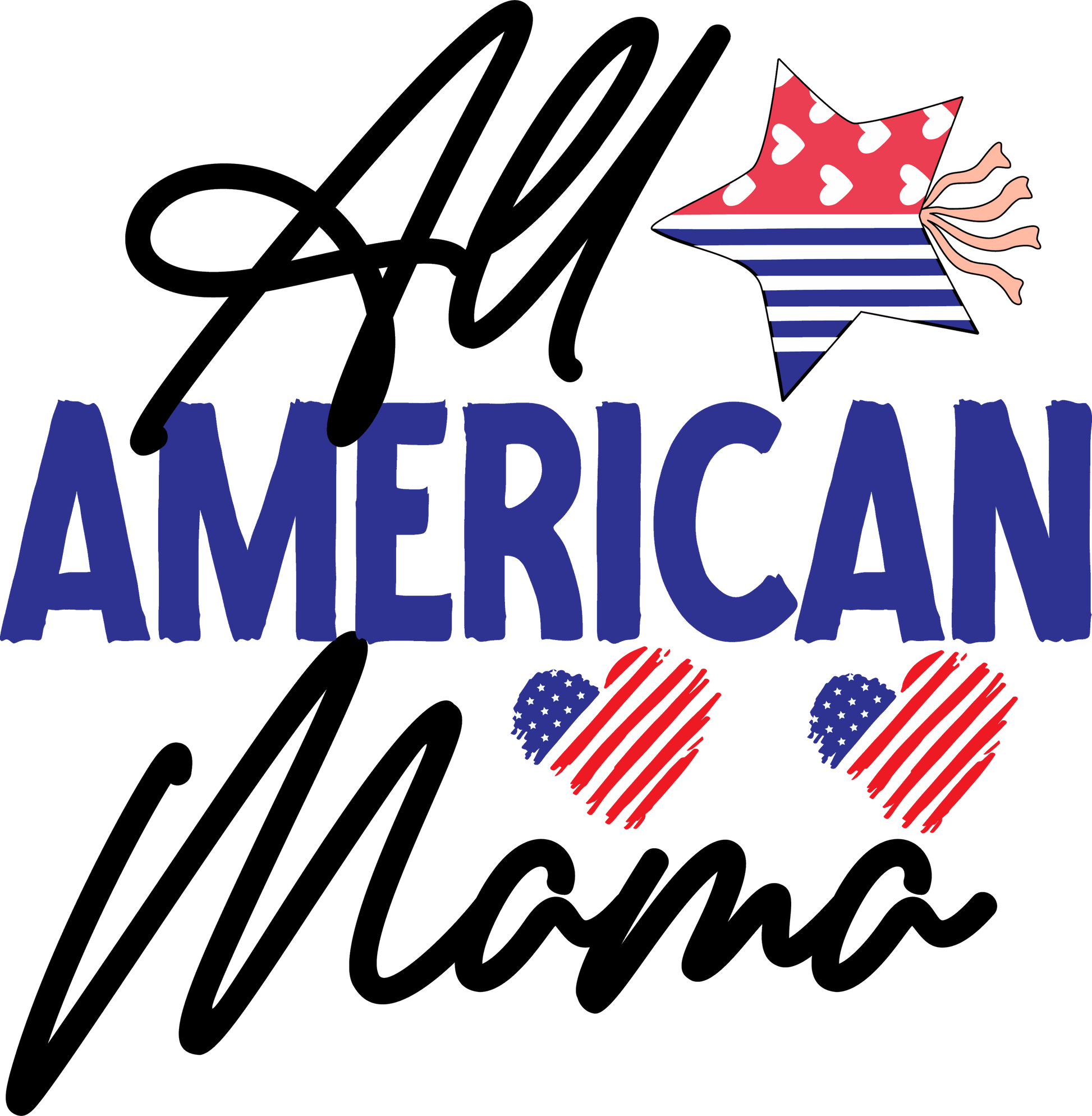 All American Mama - 1056 Ready to Press DTF Transfer