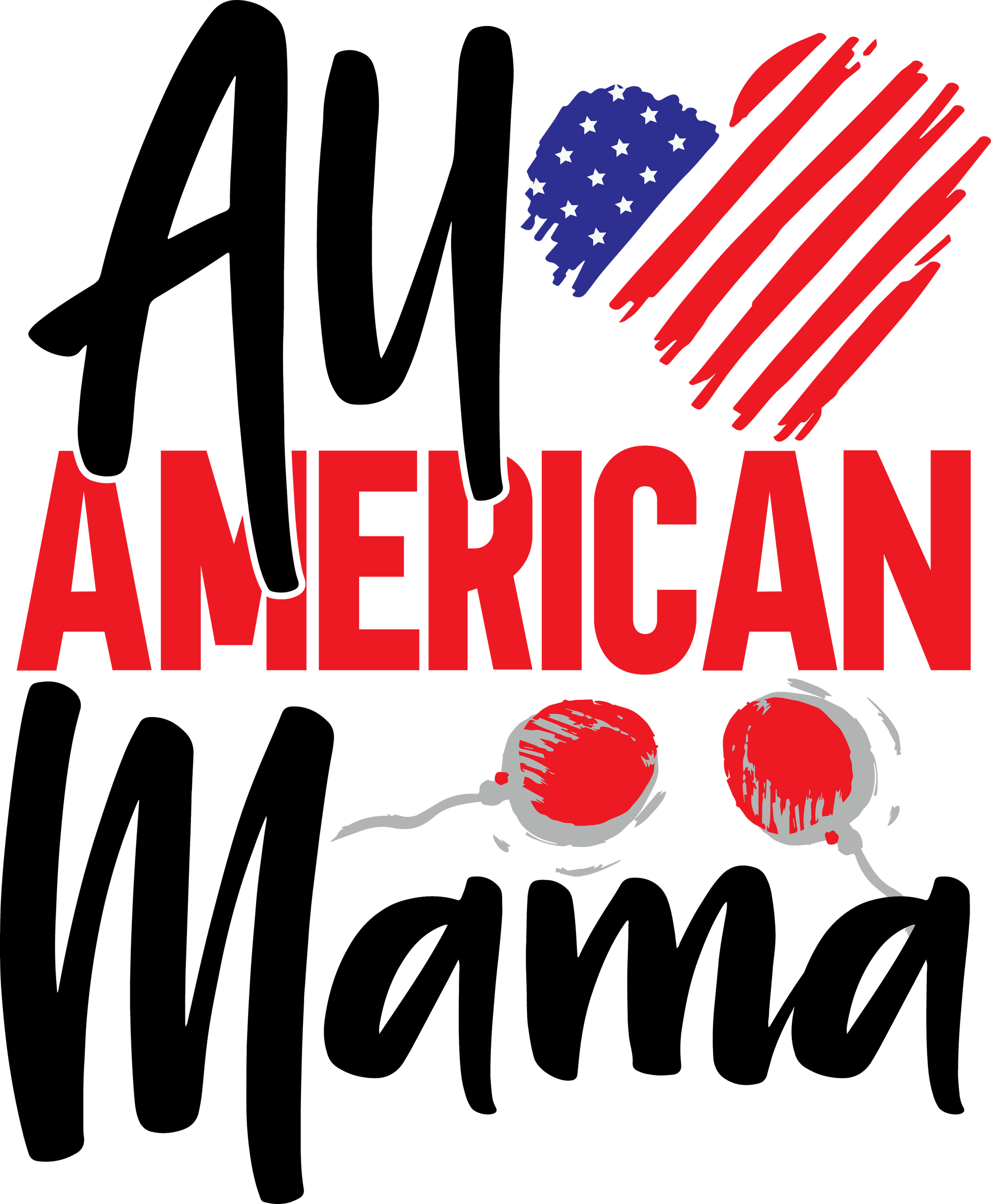 All American Mama - 1058 Ready to Press DTF Transfer  Buy Bulk DTF   