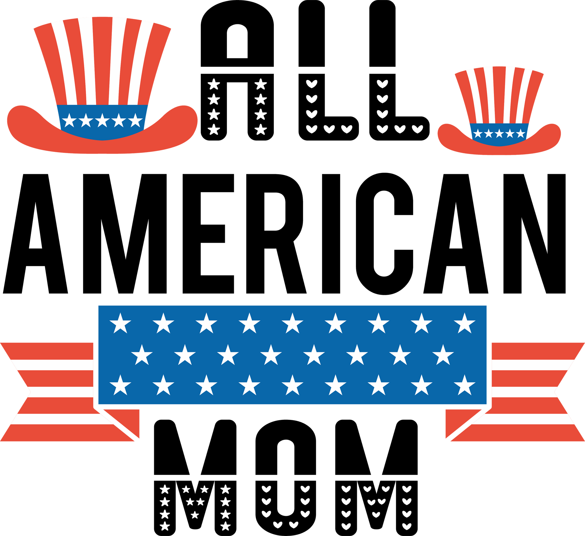 All American Mom - 1061 Ready to Press DTF Transfer