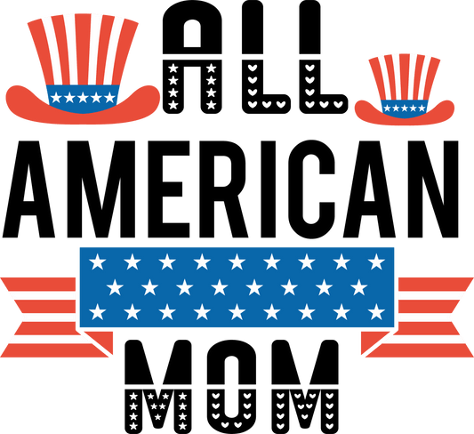 All American Mom - 1061 Ready to Press DTF Transfer  Buy Bulk DTF   