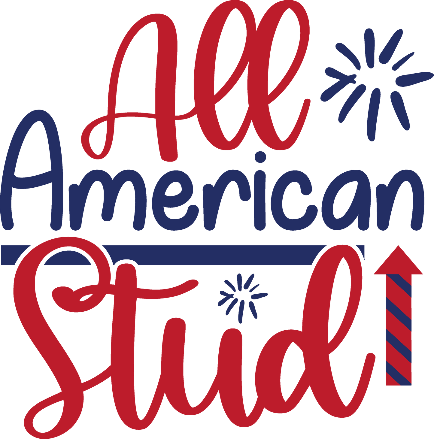 All American Stud - 1039 Ready to Press DTF Transfer