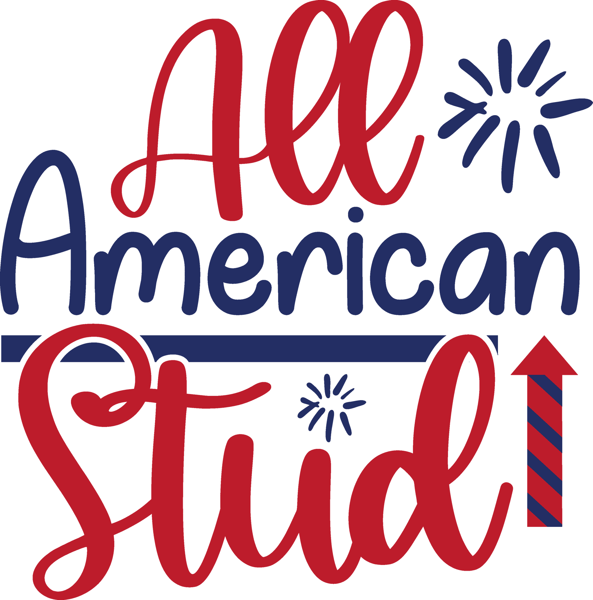 All American Stud - 1039 Ready to Press DTF Transfer