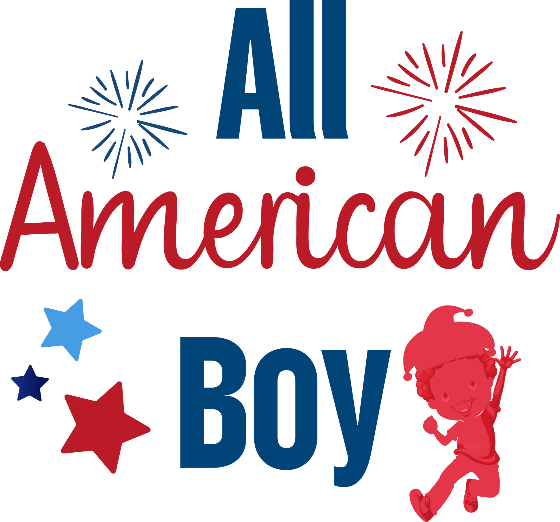 All American Boy - 1044 Ready to Press DTF Transfer