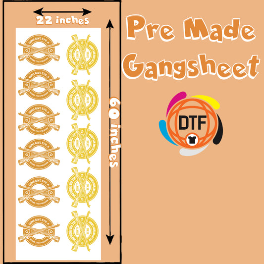 Armory Artistry Designs Premade DTF Gangsheet