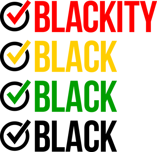 BLACKITY BLACK BLACK BLACK Ready To Press DTF Transfer  Buy Bulk DTF   