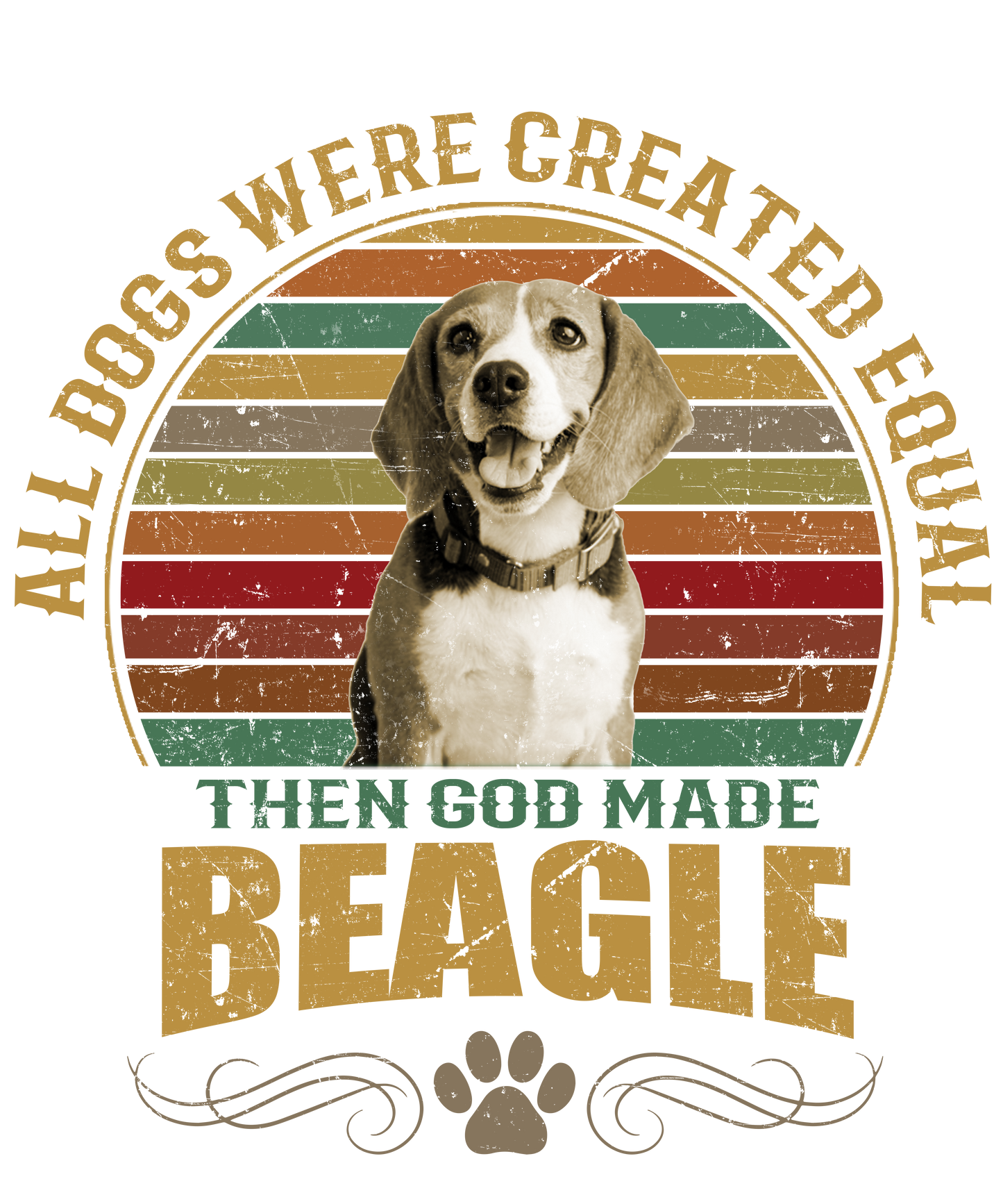 Beagle Dog Lover Unisex Men’s T-Shirt Ready To Press DTF Transfer