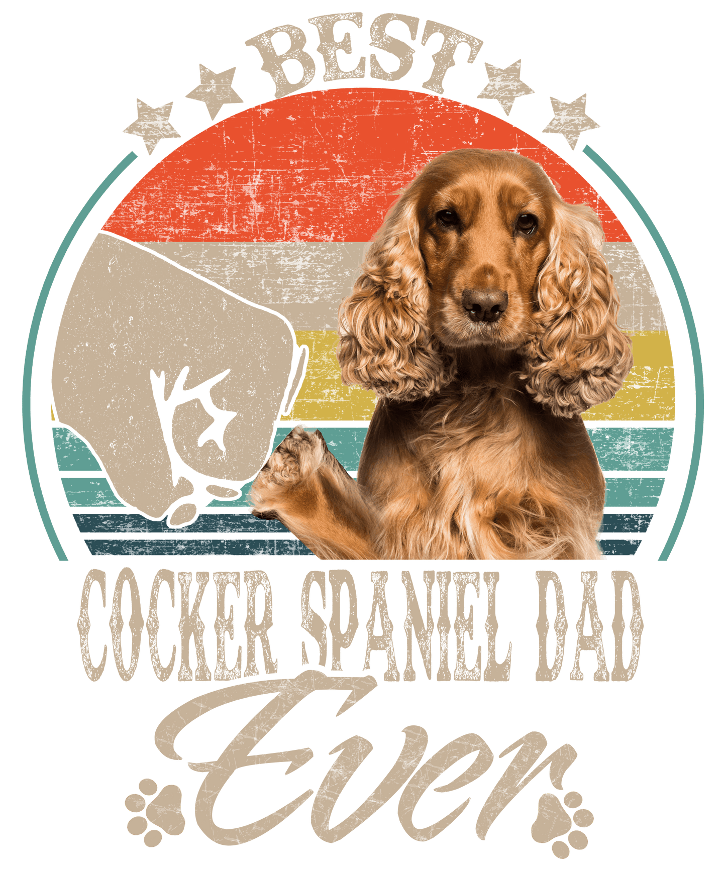 Best Cocker Spaniel Dad Ready To Press DTF Transfer