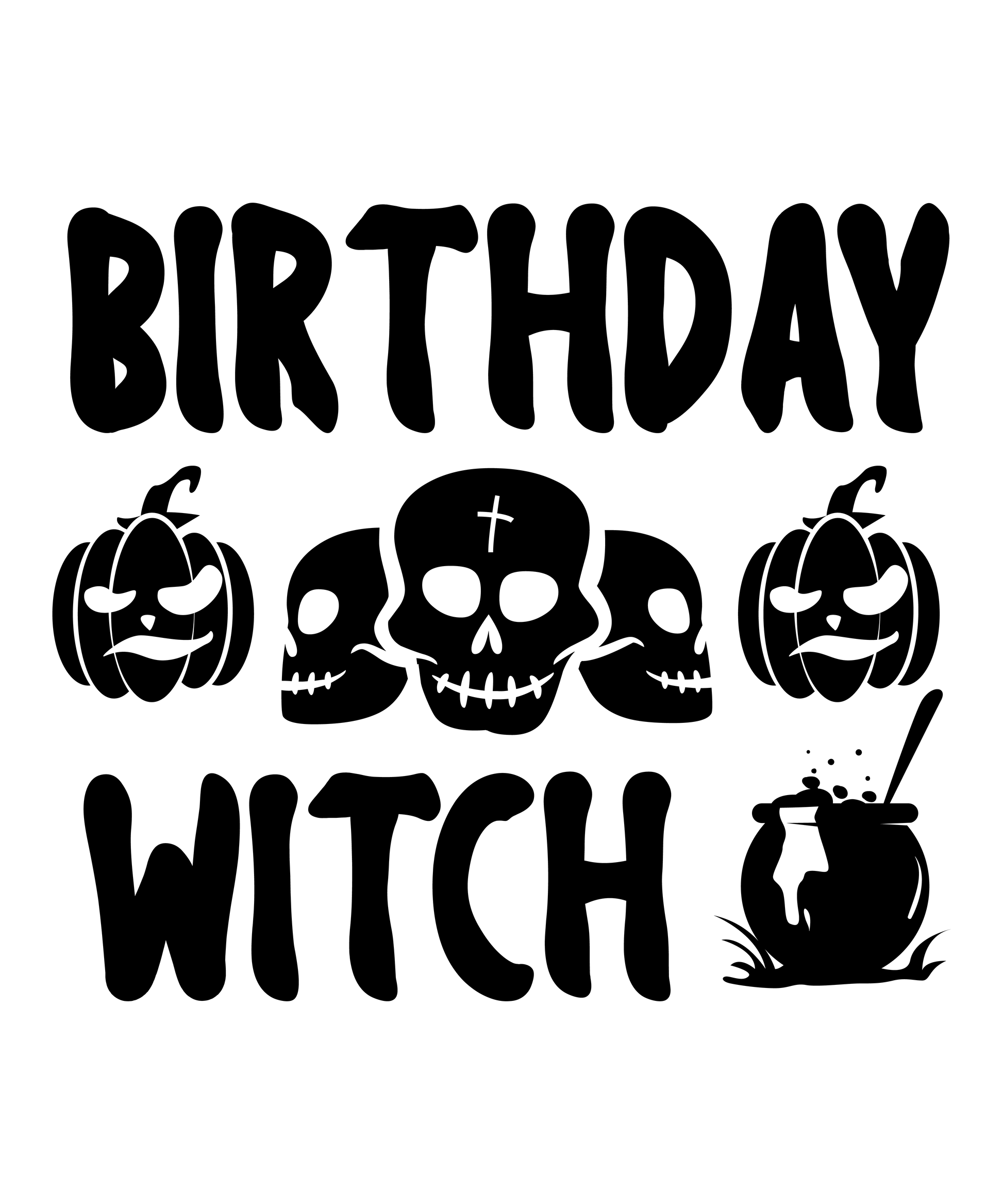 Birthday Witch-02 Ready To Press DTF Transfer